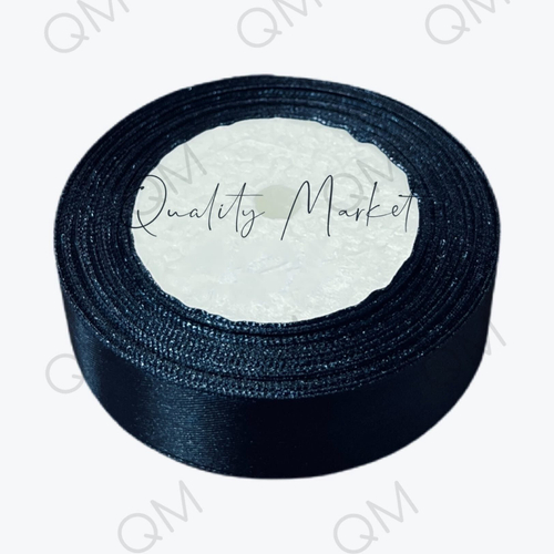 Лента атласная 2,5 см 25 ярдов (синяя) №154