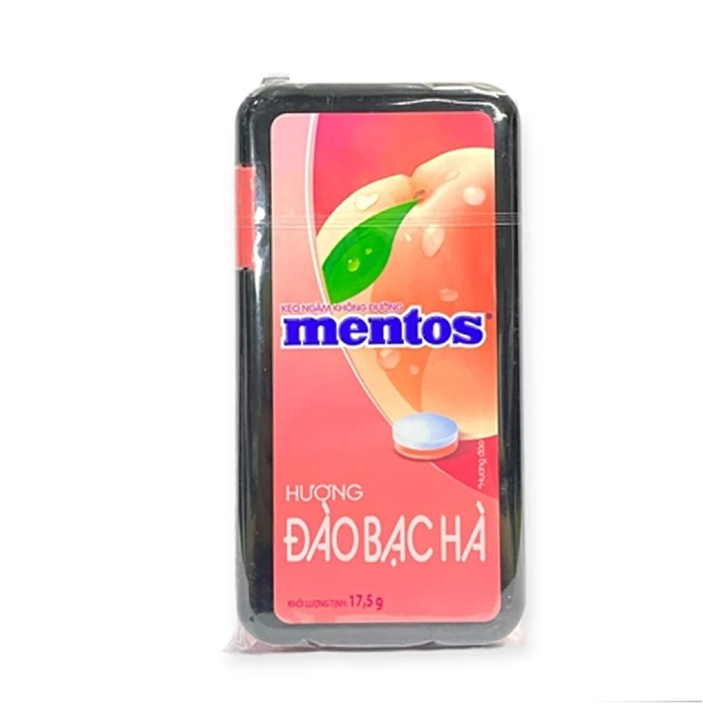 Конфеты Mentos со вкусом персика и мяты, 17,5 гр