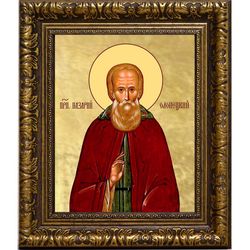 Назарий Олонецкий Преподобный. Икона на холсте.