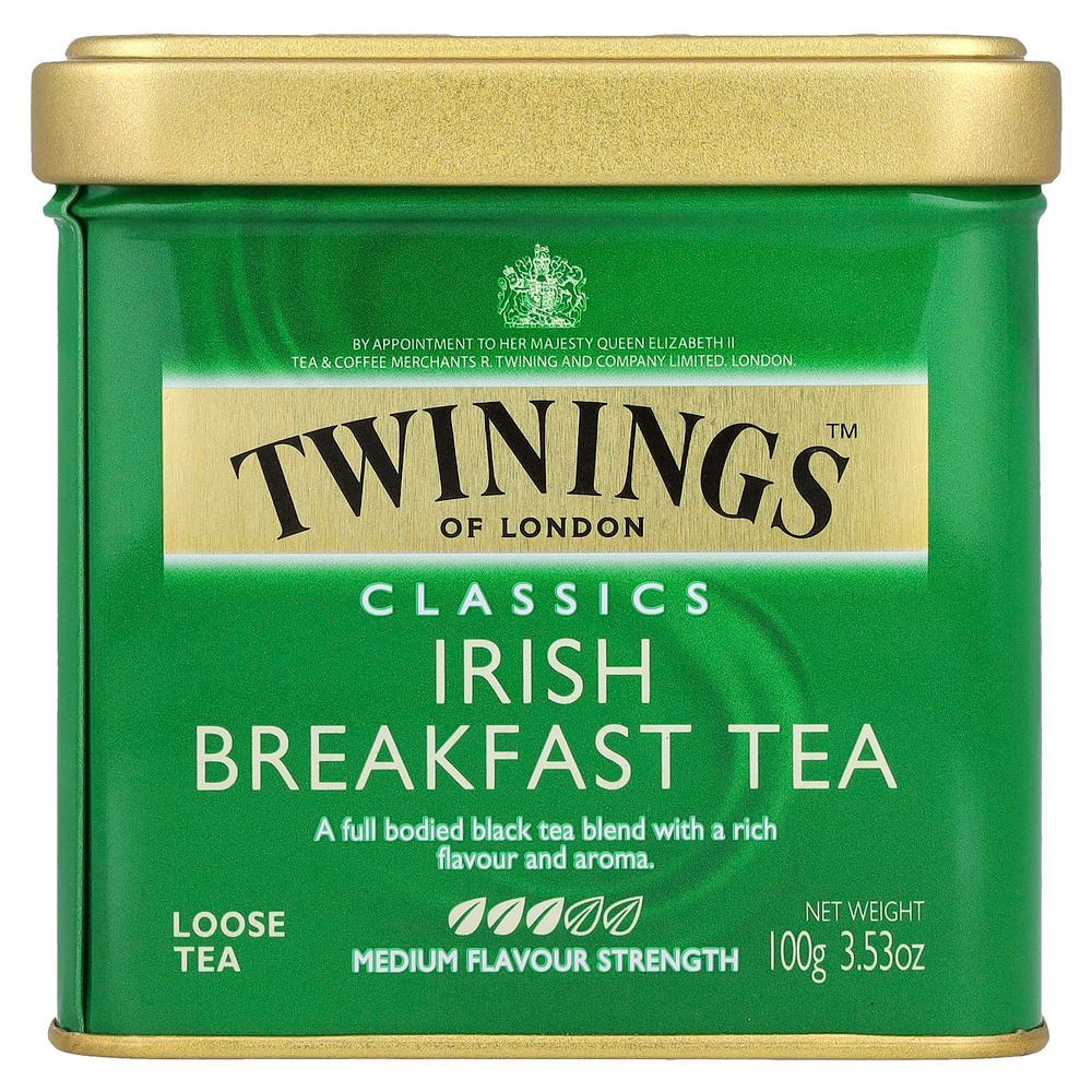 Twinings, классический, ирландский завтрак, рассыпной чай, 100 г (3,53 унции)