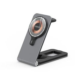 Складная магнитная беспроводная зарядная подставка 3 в 1, серия W22 Magnetic Wireless Charger 15W