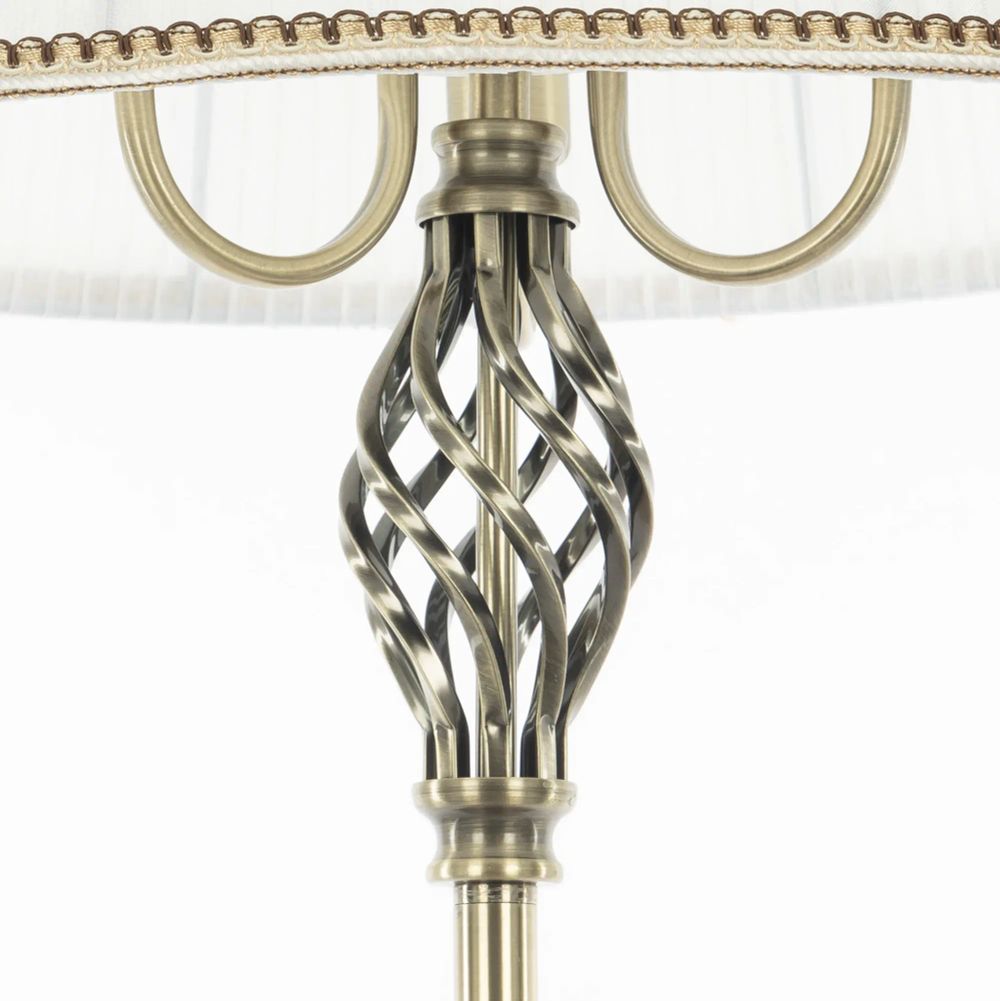 Citilux Вена CL402930T Торшер бронза со столиком и белым абажуром