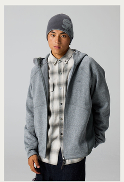 Худи Nothomme Blue Men’s Outdoor Color-Block Fleece Zip-Up Hoodie