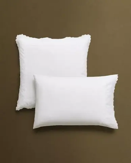 ZARA HOME НАВОЛОЧКА С ВЫШИВКОЙ, БЕЛЫЙ