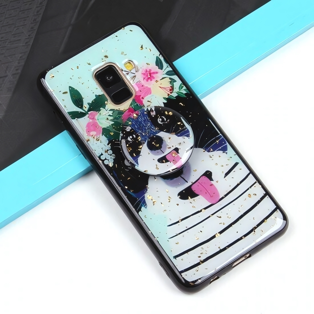 Чехол ТПУ с попсокетом для Samsung Galaxy A8 (2018), 010895