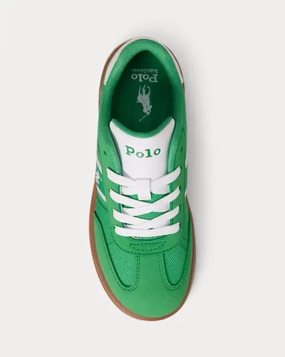 Детские кроссовки с замшевыми акцентами и логотипом Polo Ralph Lauren