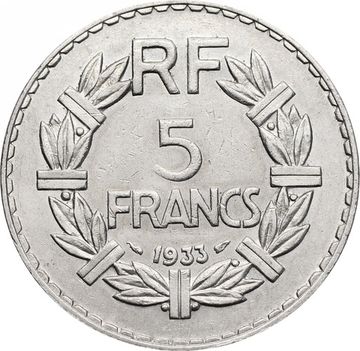 5 франков 1933 Франция