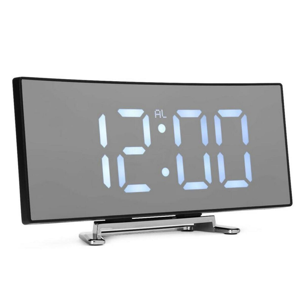 Часы-будильник настольные LED Космос 6507 черный корпус