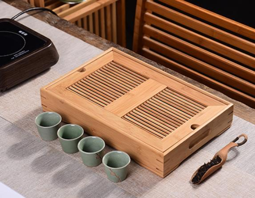 300004 Чабань "Бамбуковая решетка"  размер 35*23*6  см, бамбук