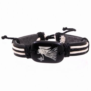 Фенечка - 23 Дева (черная/белая нить)