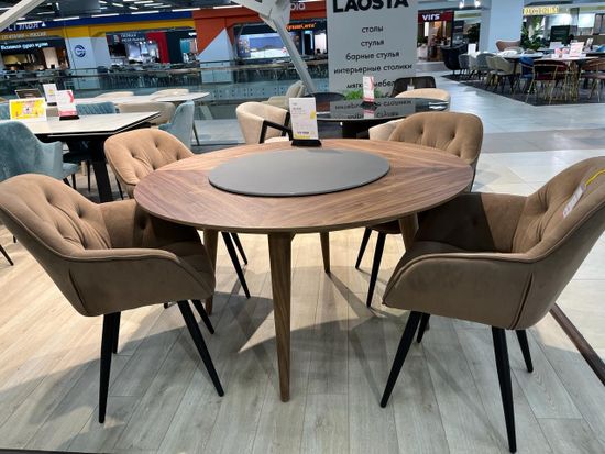 Стул Моника поворот 360 градусов  велюр (коричневый)