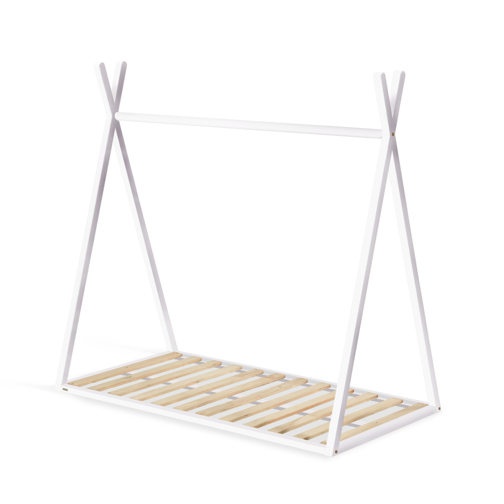 Maralis Кровать-вигвам из массива бука с белой отделкой 70 x 140 см