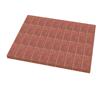 Варианты бетонных оснований с плиткой, верх с торцем под Ритуальный комплекс 3,0м х 2,4м