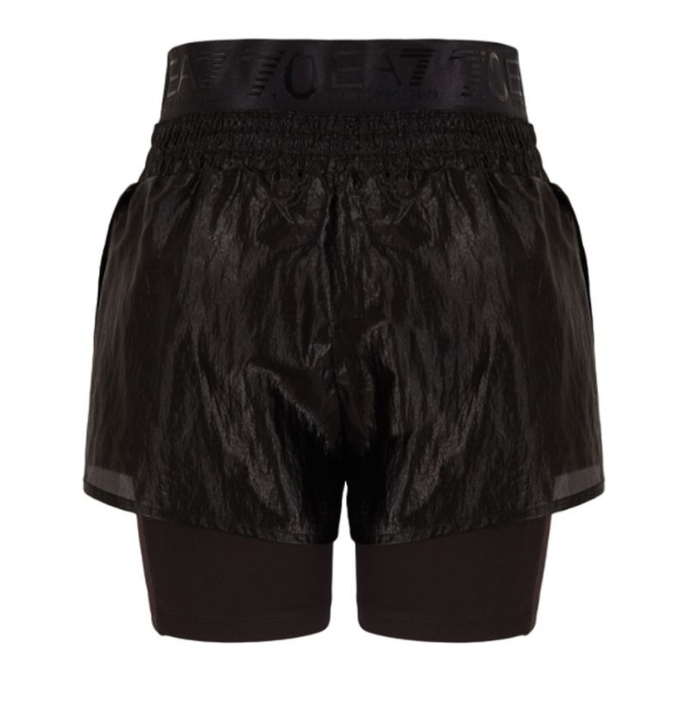 Женские теннисные шорты EA7 Woman Woven Shorts - Black