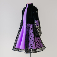 X 4-00-01 Бархатный халат для танцоров на молнии | Vasileva Dance