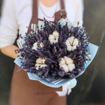 Букет с лавандой и хлопком