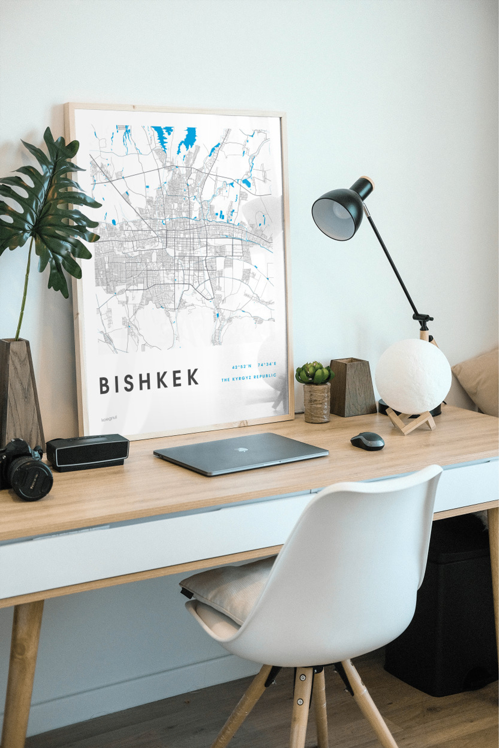 Постер Bishkek map (white)