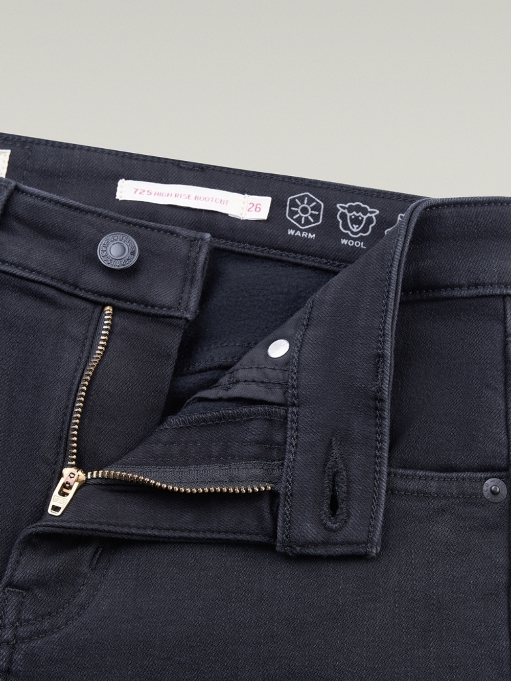 Женские джинсы клеш с завышенной талией Levi's 725 High Rise Bootcut 18759-0229, Утепленные