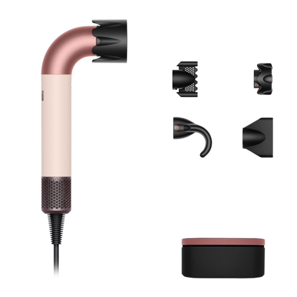 Фен Dyson HD17 Supersonic r Straight+Wavy Gift Edition (Ceramic Pink/Rose Gold) (2025) Фен для волос цвета «розовая керамика/розовое золото». Подходит для прямых и волнистых волос любой длины