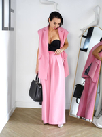 Жилет оверсайз в нежно розовом