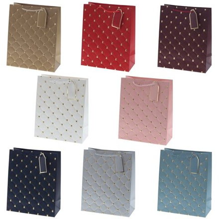 GAEM Пакет подарочный M (бумага 210г/м2, блок 12шт), L26 W12 H32 см, 8в.