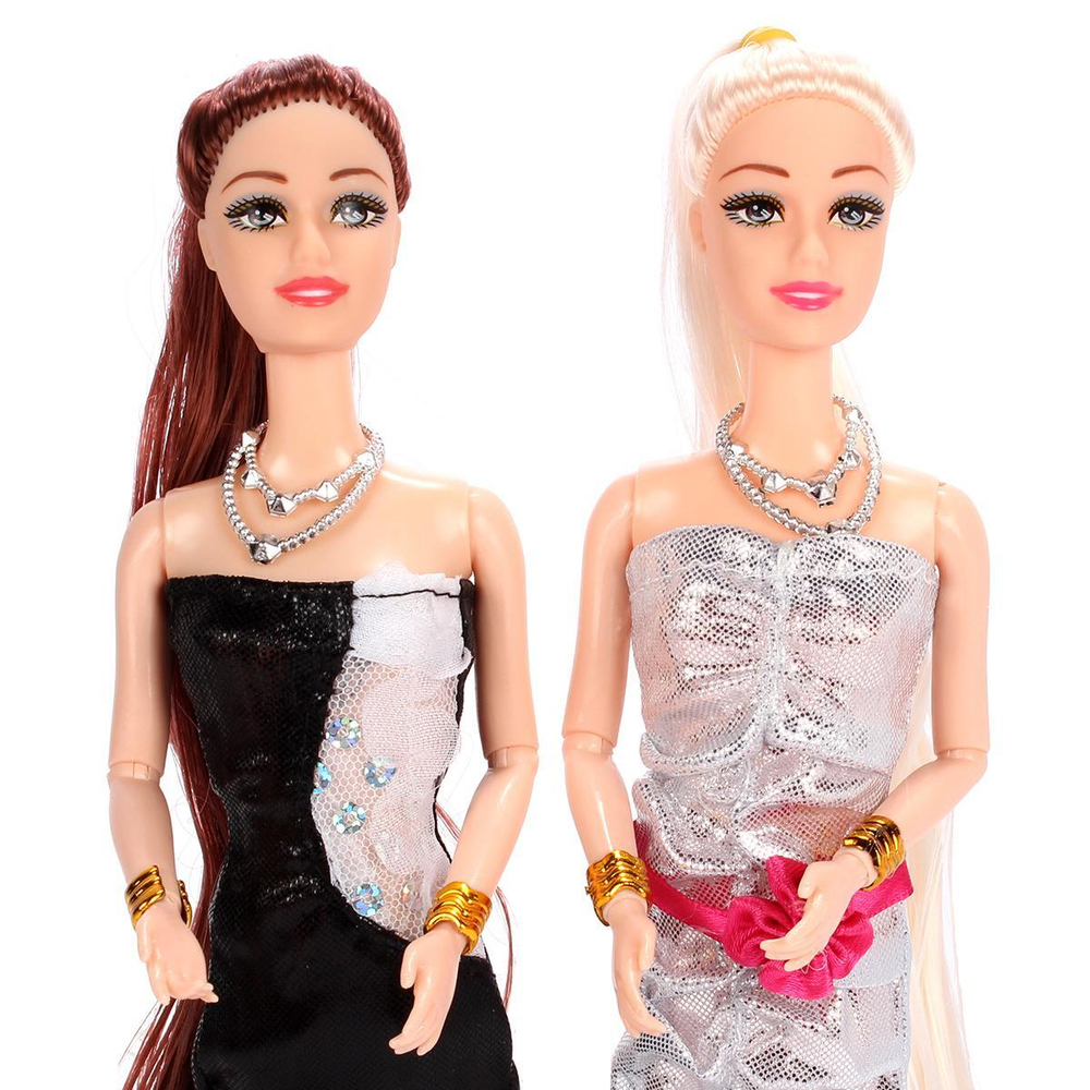 Кукла тип Модель 2шт. на шарнирах с аксесс. 32см, коробка D627