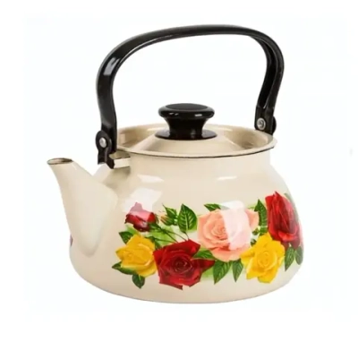 Чайник эмалированный 3л сферический белый,слоновый 42104-122/6