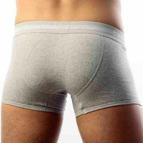 Мужские трусы хипсы серые с серой резинкой Calvin Klein 365 Grey Boxer