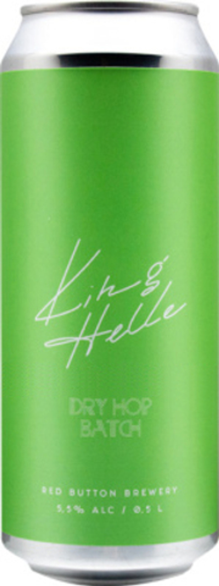 Пиво Рэд Баттон Кинг Хель Драй Хоп Батч / Red Button King Helle Dry Hop Batch 0.5 - банка