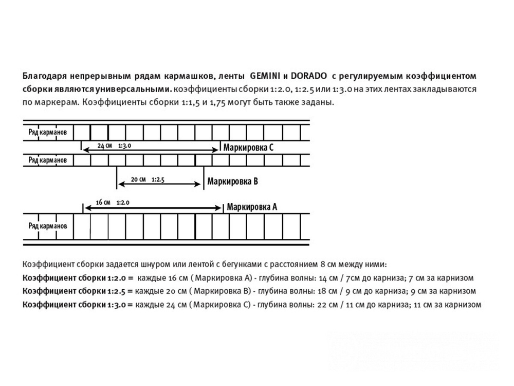 Шторная лента Bandex GEMINI var (NOVA), складка "волна", цвет прозрачный (ширина 76 mm)