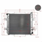 Радиатор водяной HangСha CPCD20-35 (XINCHAI, 4JG2, YANMAR) N160334000000