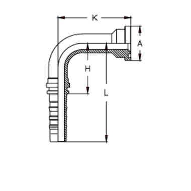 Фитинг DN 32 SFL 1.1/4 50.8 (90) CS (удлинен. К=168)