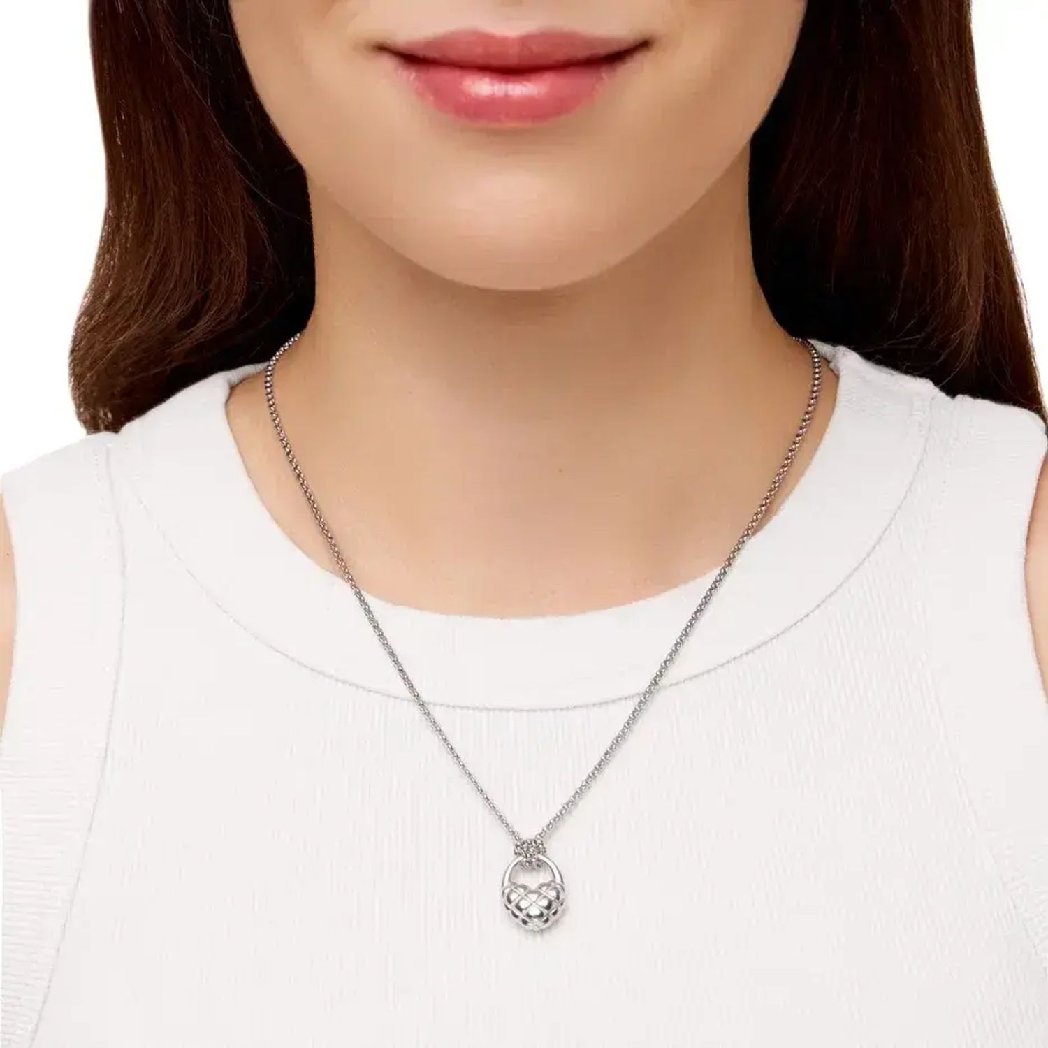 Колье Mini Lock My Heart Necklace - Silver