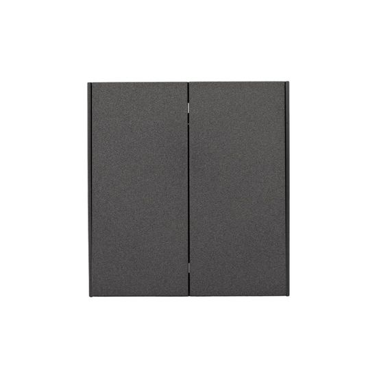 Выключатель STRONG 2 кл для жалюзи возвратный 10А с/у графит KRANZ