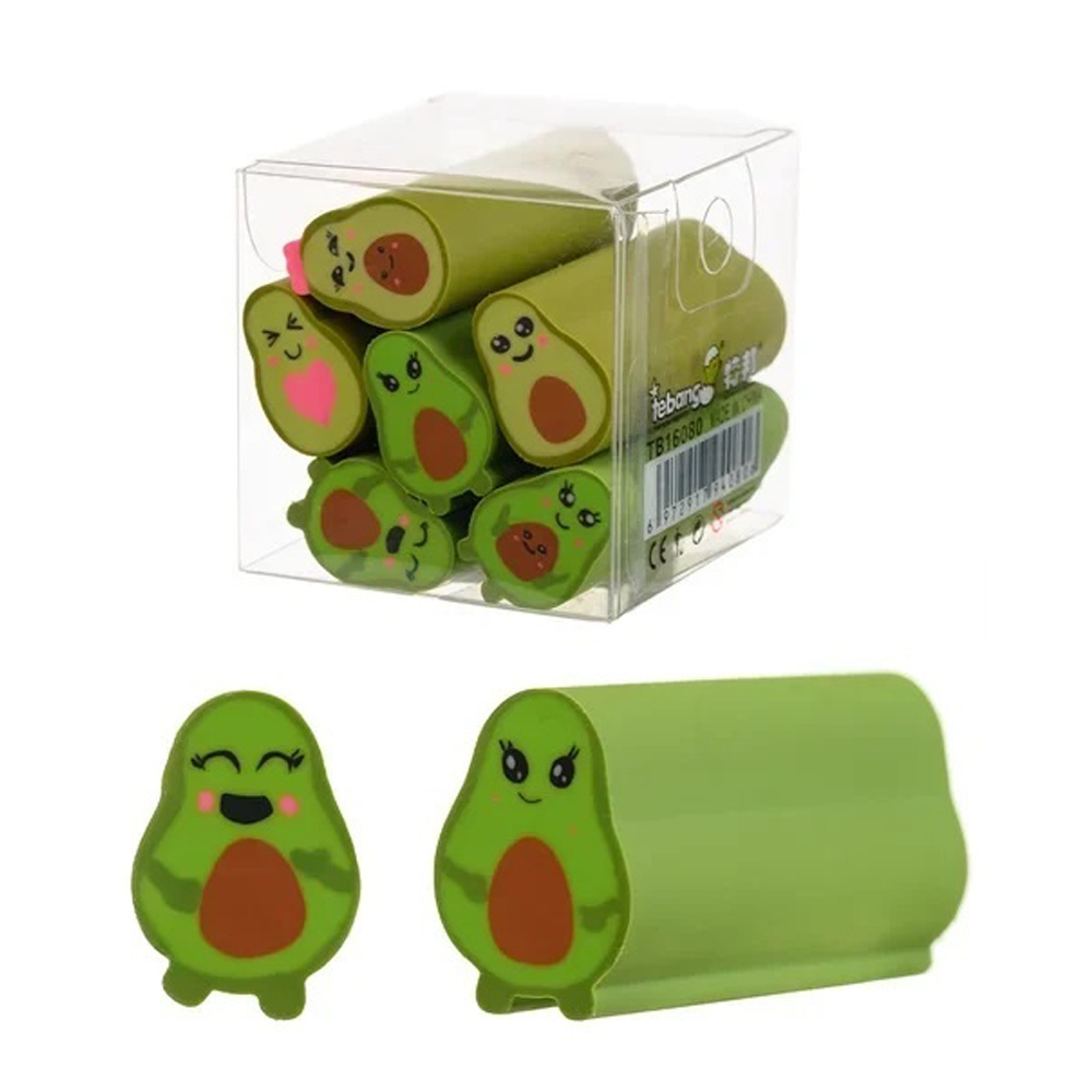 Ластик Basir, фигурный, серия "Авокадо", с рисунком на корпусе