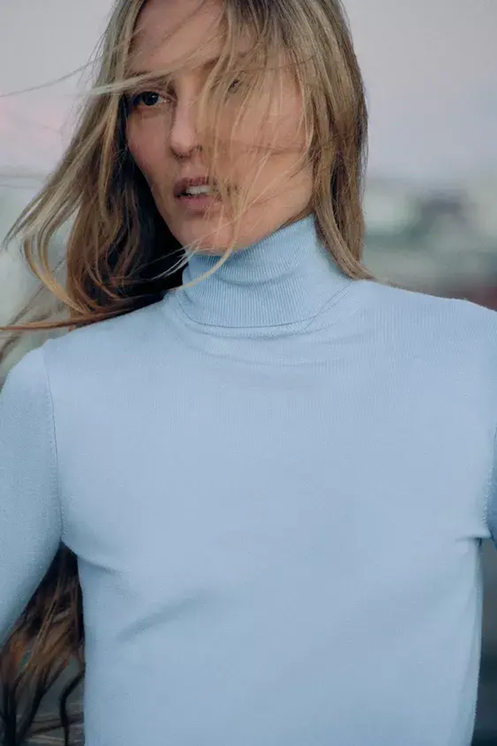Zara blue turtleneck hot sale