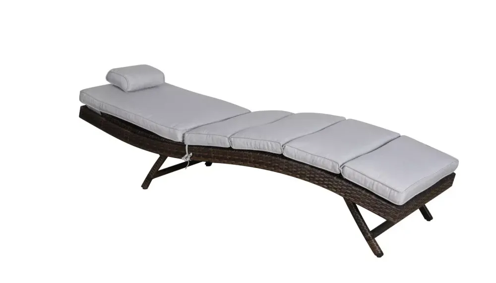 "Лиссабон" шезлонг из искусственного ротанга, цвет коричневый