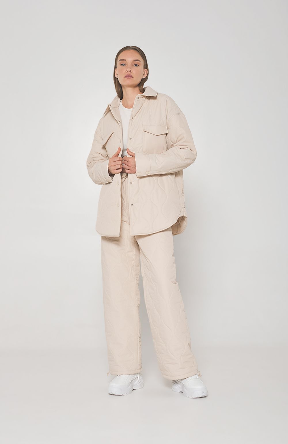 Брюки Alexandra Talalay стёганые AT019 ванильные