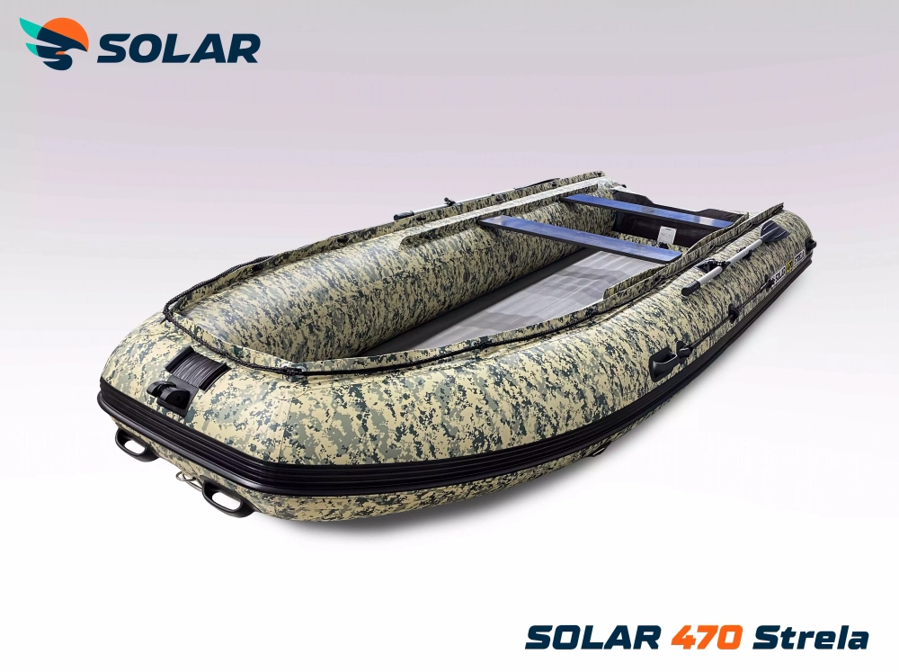 Лодка надувная моторная solar-470 strela jet tunnel