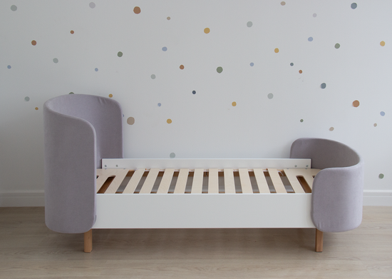 Кровать подростковая KIDI Soft размер М (серый)