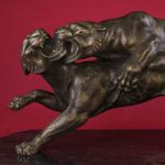 Скульптура в стиле АР-ДЕКО «Тигры»