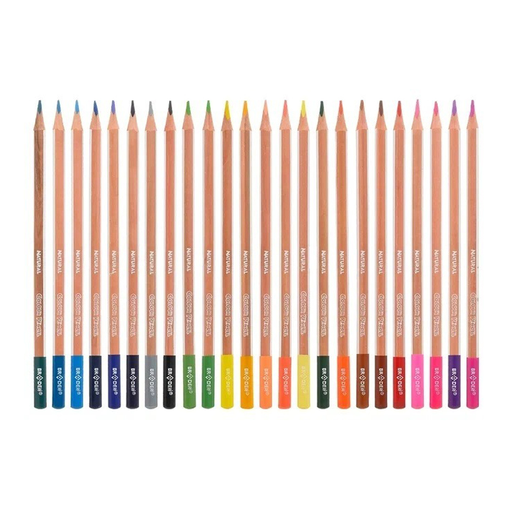 Карандаши цветные, Basir, деревянные, серия "Птицы", цветная упаковка, 24 шт