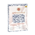 Простыня трикотажная на резинке "Арт-Постель" Завиток белый (160х200) арт. 254