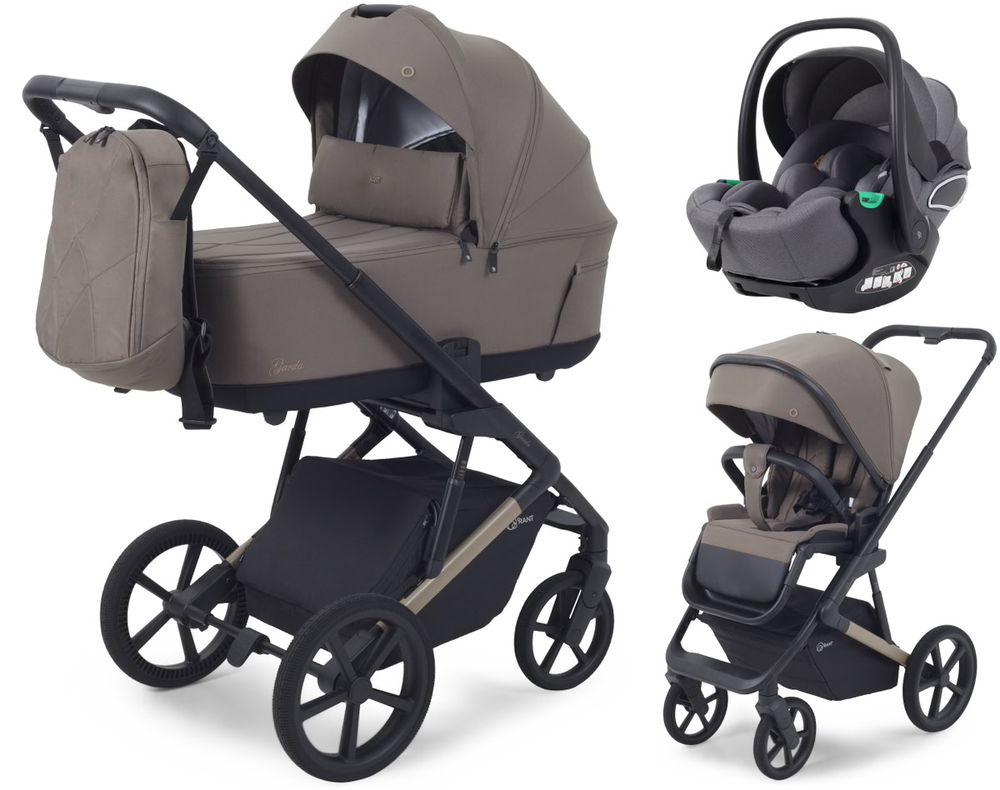 Детская коляска Rant Garda 3 в 1 с автокреслом Evomax Grey Mocca