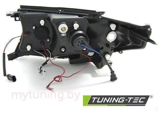 Передние фары Angel Eyes для Toyota Land Cruiser 200 (07-12) Chrome