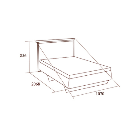 ЕКАТЕРИНА Кровать односпальная