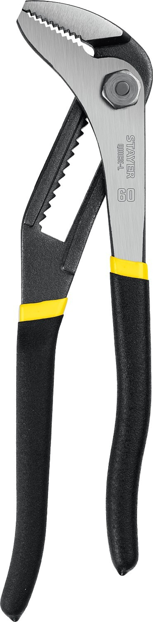 Клещи переставные ″Quick-L″, с быстрой регулировкой и прямыми губками, 270мм, STAYER Professional