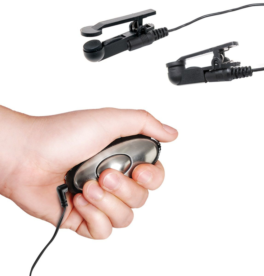 Черные электрические зажимы для сосков Shock Therapy Nipple Clamps (Цвет: черный)