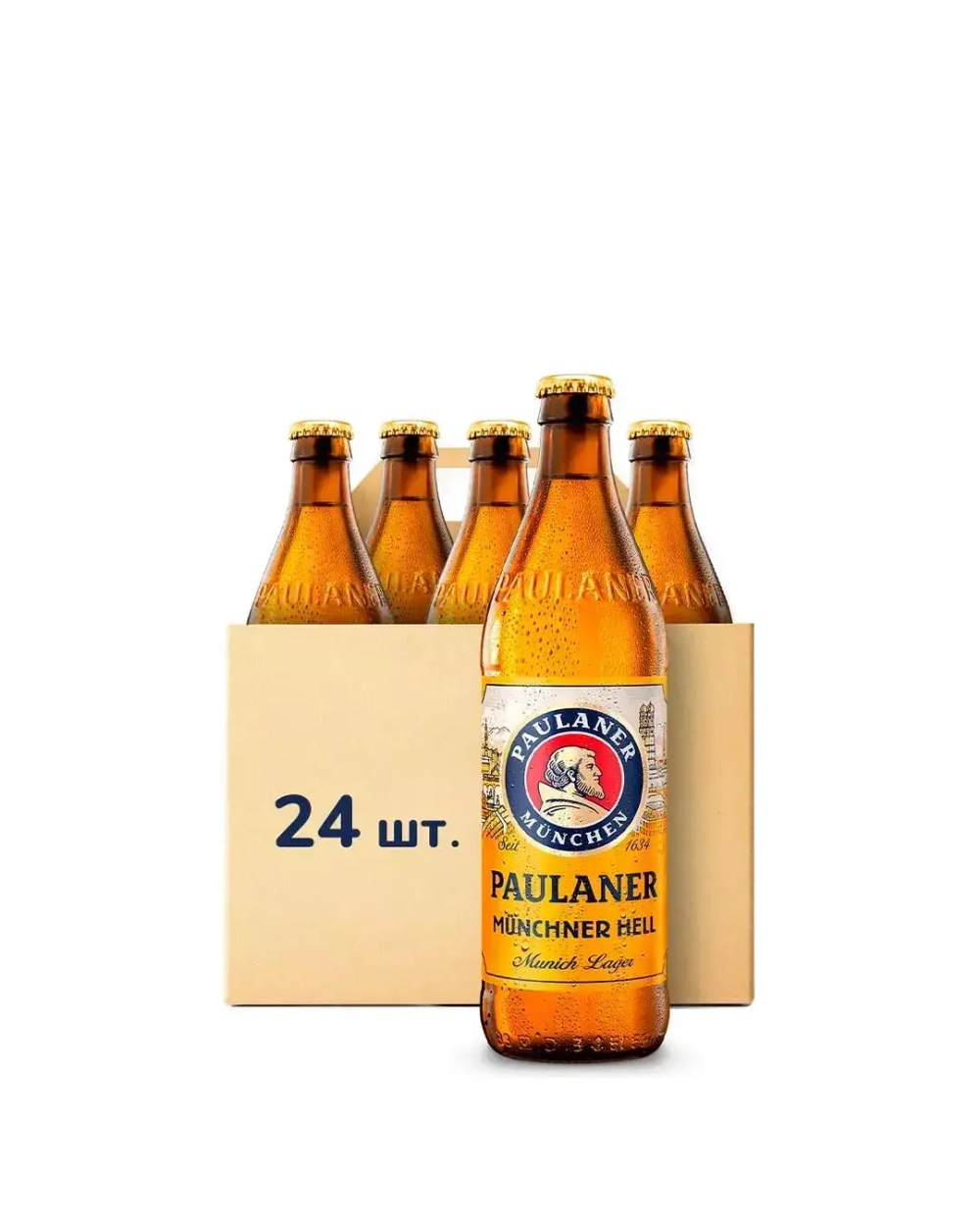 Paulaner Münchner Hell 330 мл. 24 шт. (Коробка)