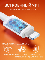 Зарядка для iphone Type-C / с кабелем Lightning / Блок питания / Зарядное устройство айфон ; белый